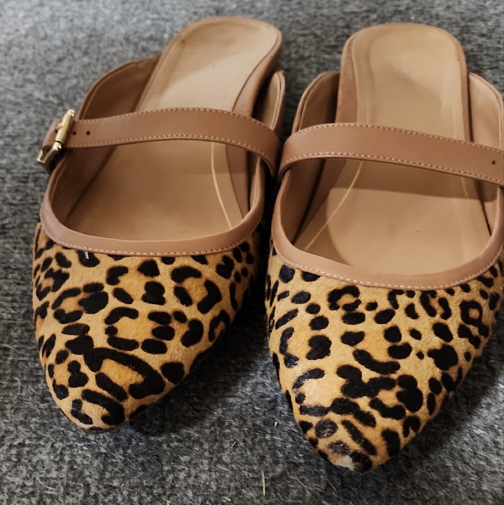 Vionic Esme Leopard Print Mules Slip-on Shoes Size 11 Womens